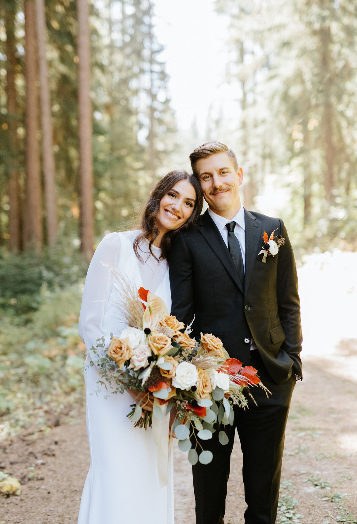 Beautiful Fall inspired bridal bouquet by The Romantiks, romantic wedding florals based in Calgary, AB & Cranbrook, BC. Featured on the Brontë Bride Vendor Guide.