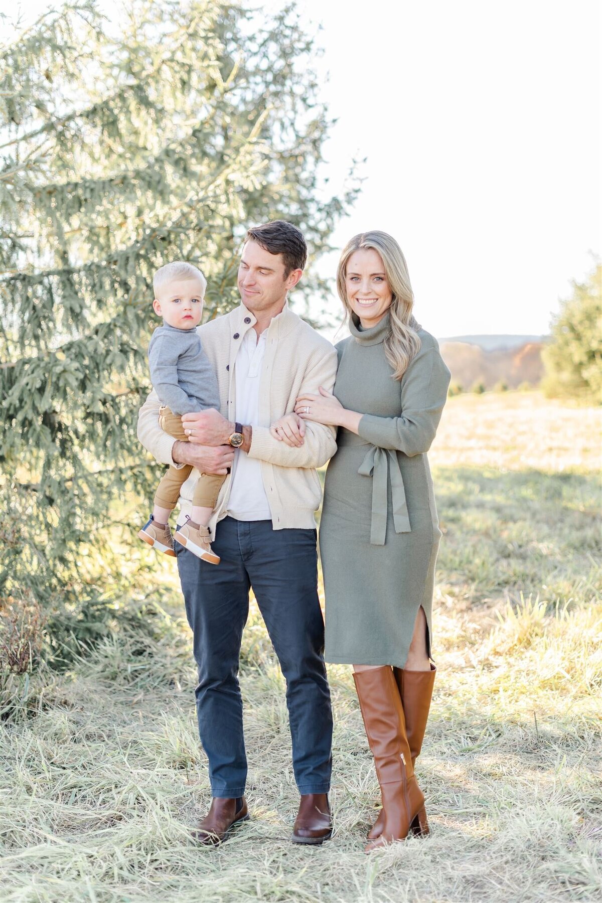 Loudoun County Christmas Tree Family Session - Heidi Fam Photography