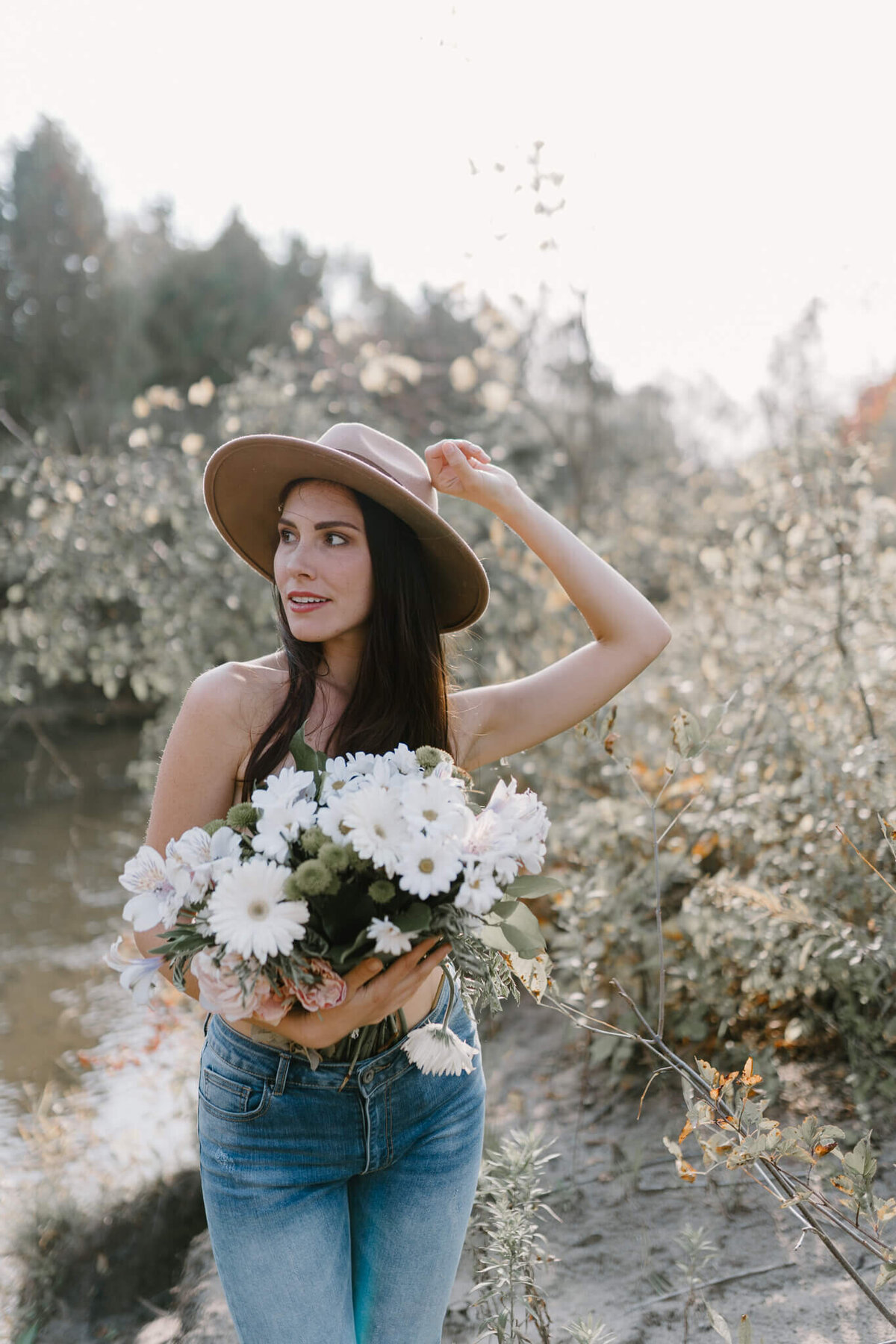 Flowers shirt photography boudoir 