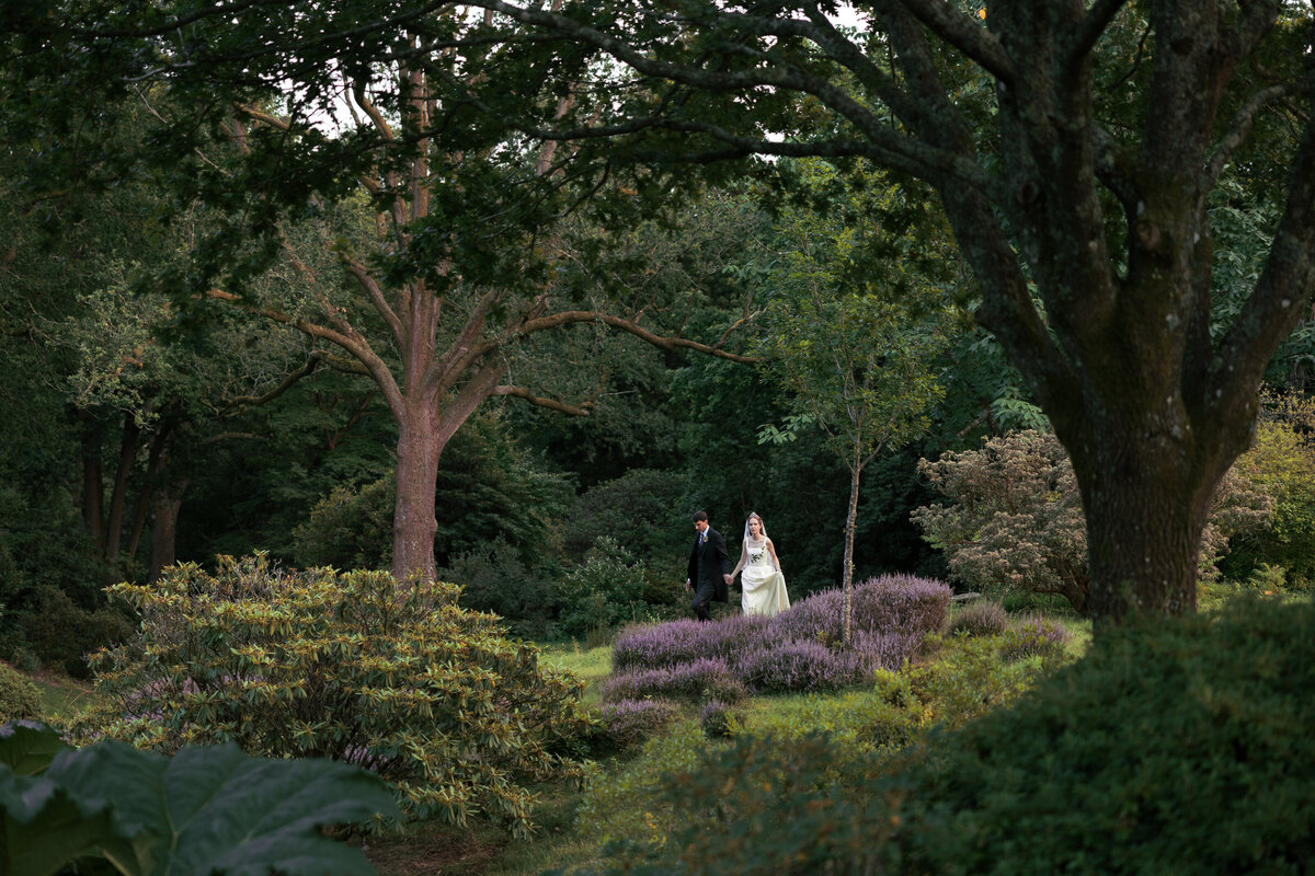 Couple portrait at traditional wedding in West Sussex
