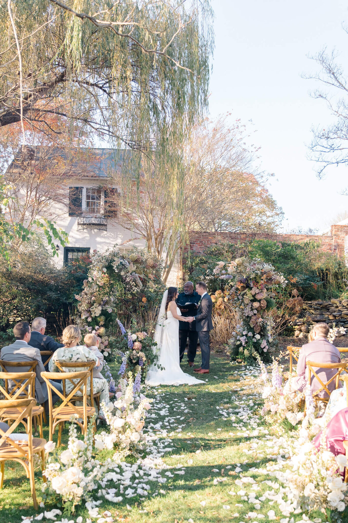 Bride and Groom during their wedding ceremony at The Clifton.