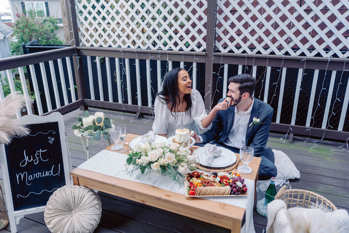 Backyard Elopement cake