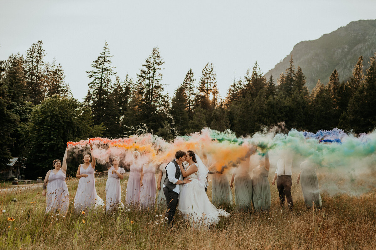 Bridal party in Leavenworth, Washington