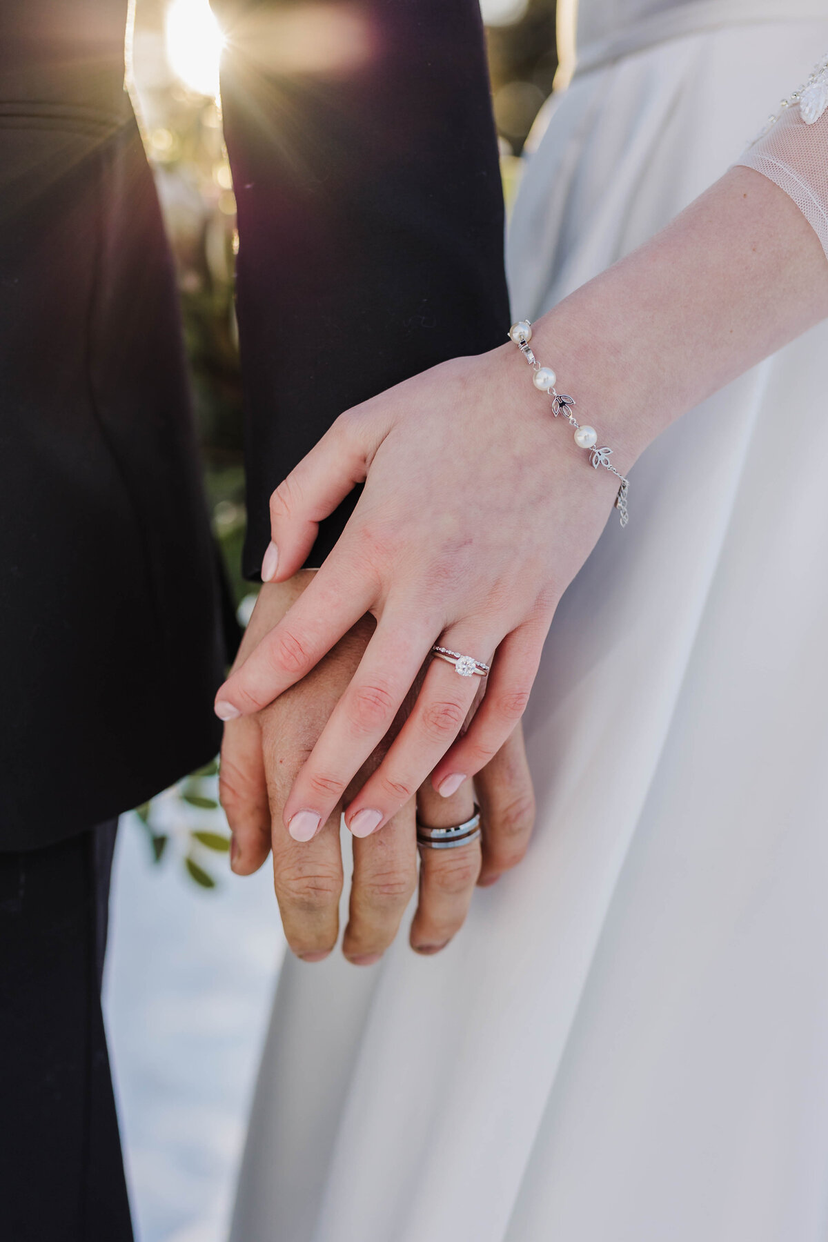 ring shot winter wedding