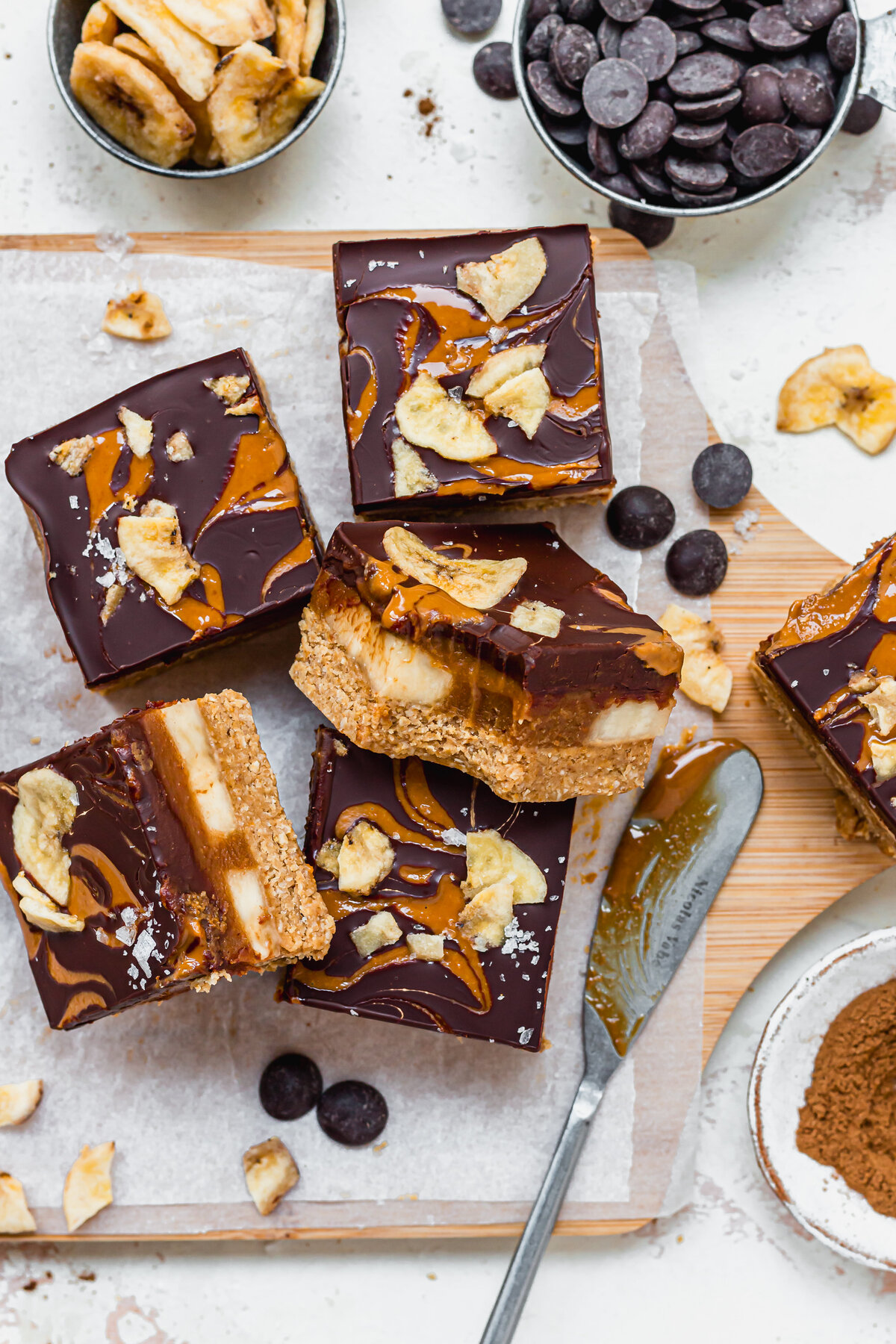 Chocolate Banoffee Caramel Slices
