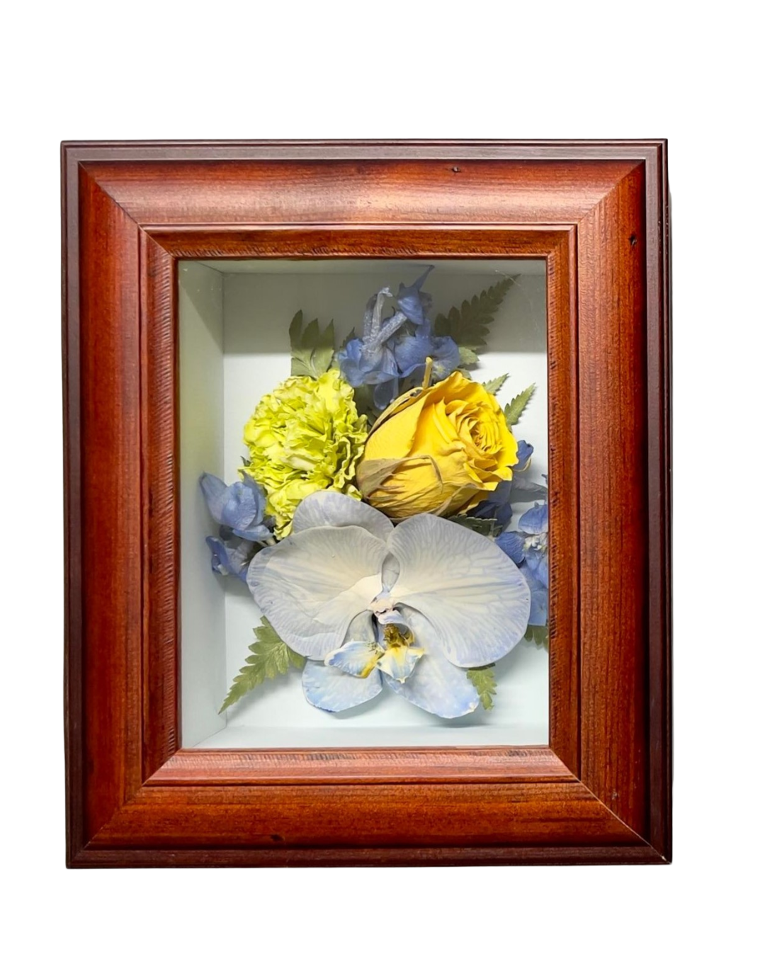 Preserved funeral flowers in keepsake box