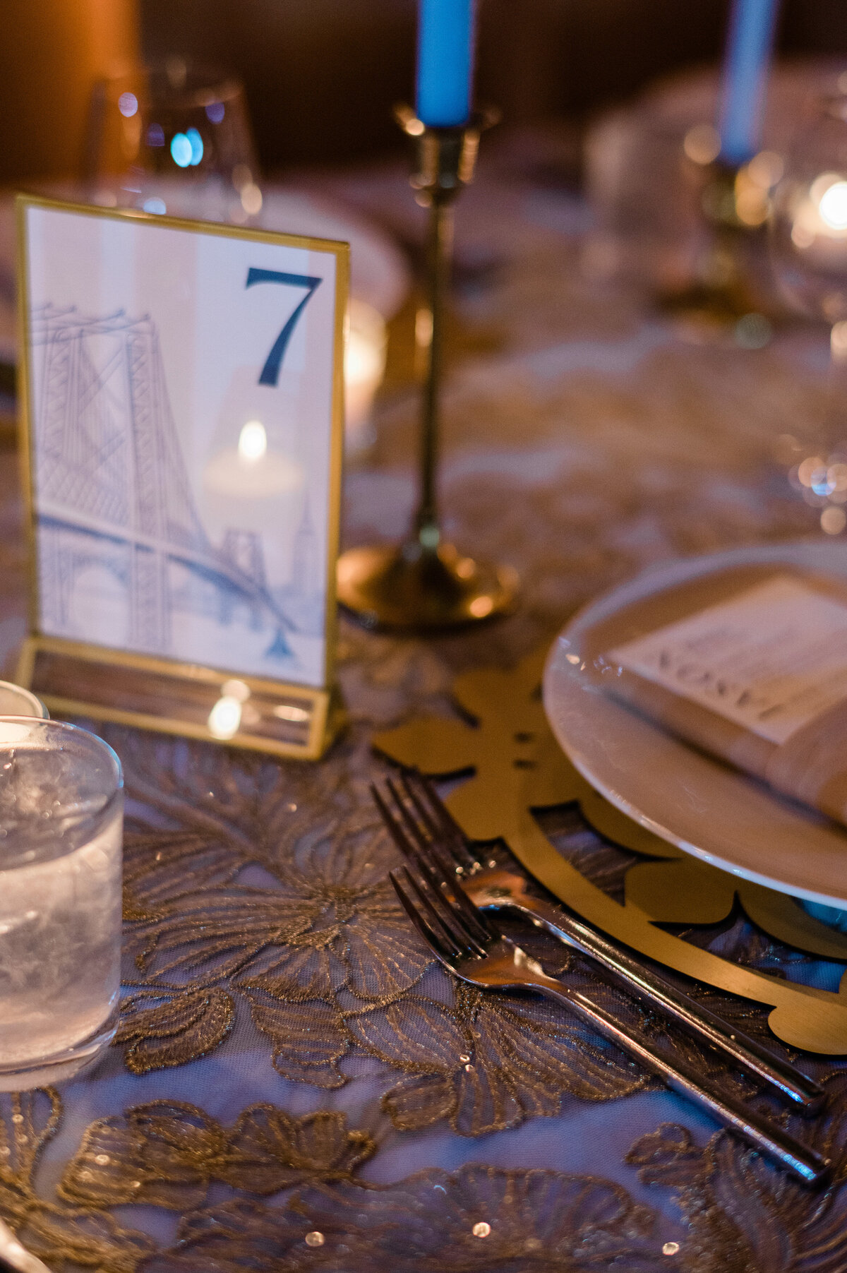 Reception table place setting 