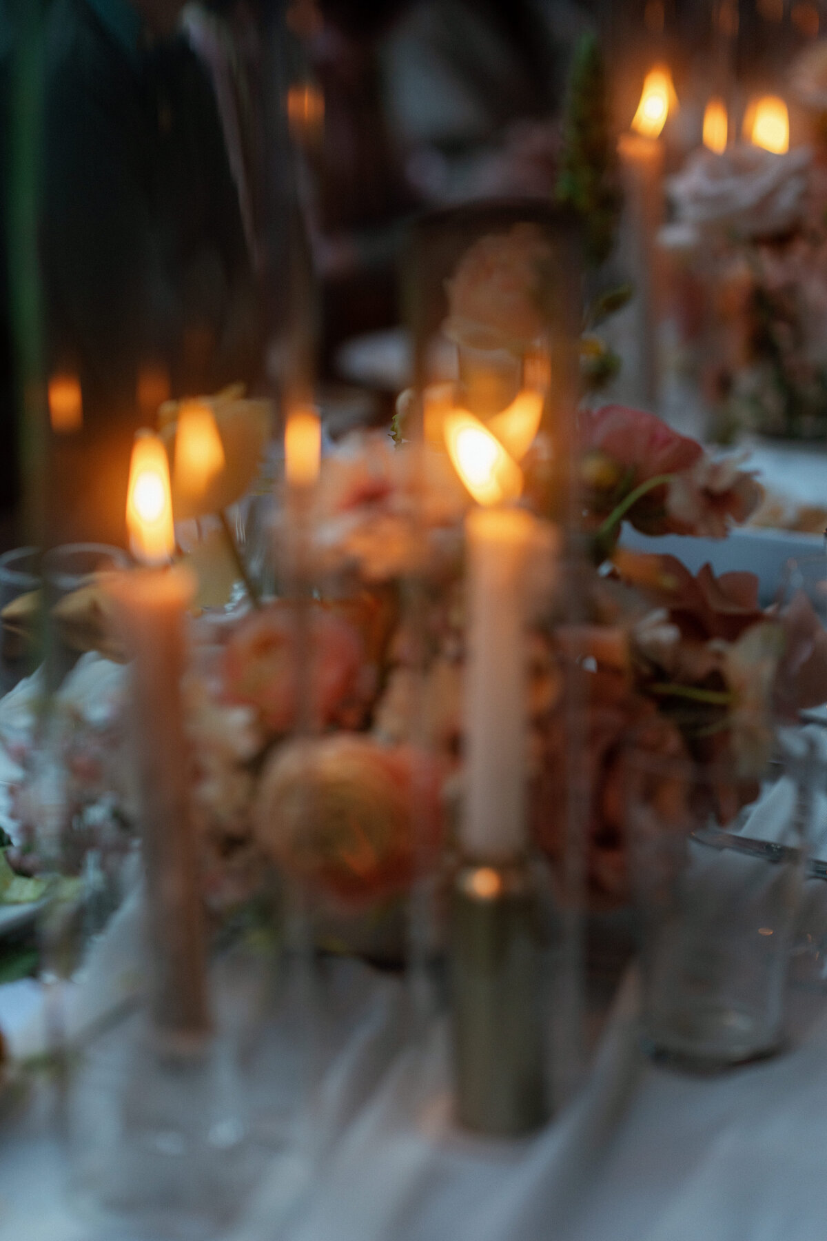 Candlelit elopement reception