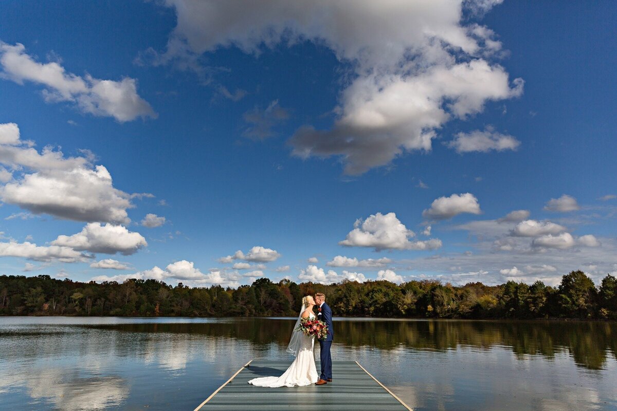 couple at waterfront wedding venue