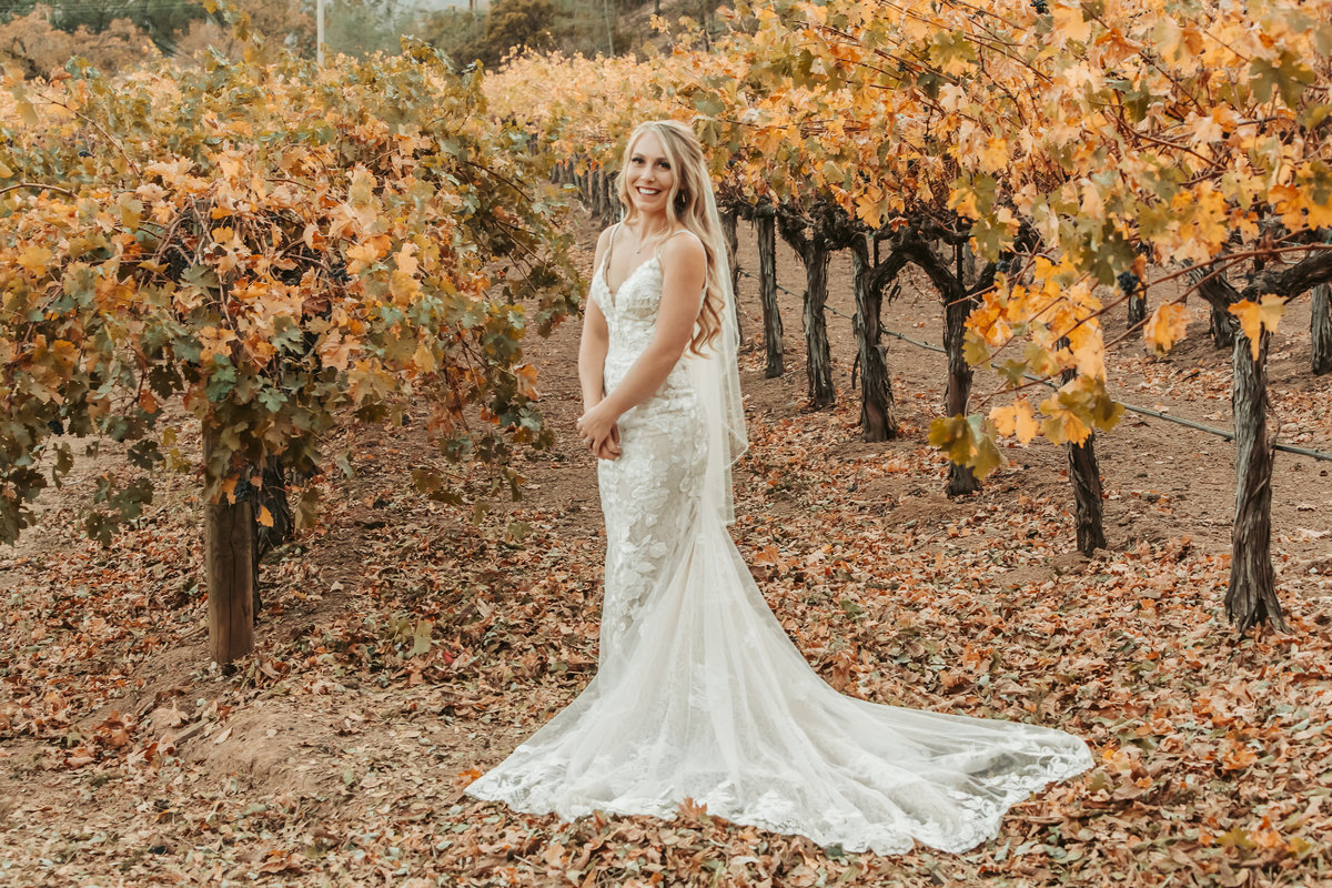 bride in fall