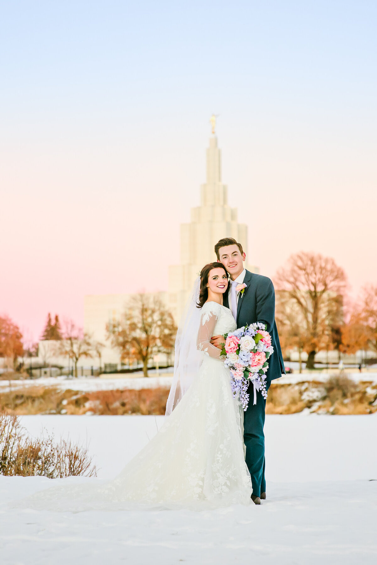 Temple LDS wedding Idaho Falls