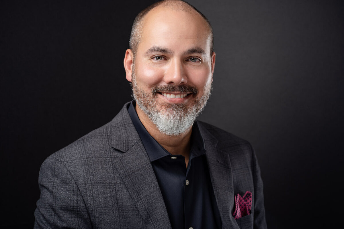 contemporary professional headshot taken in Austin portrait studio.