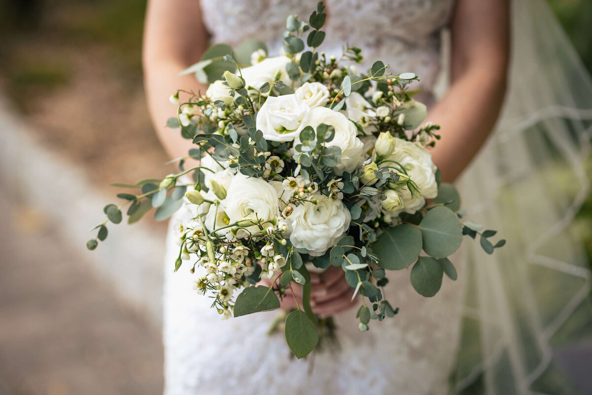 Wedding Bouquet White Roses