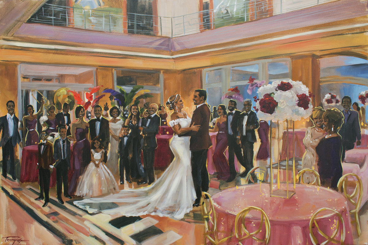 Messina's at the Terminal wedding reception