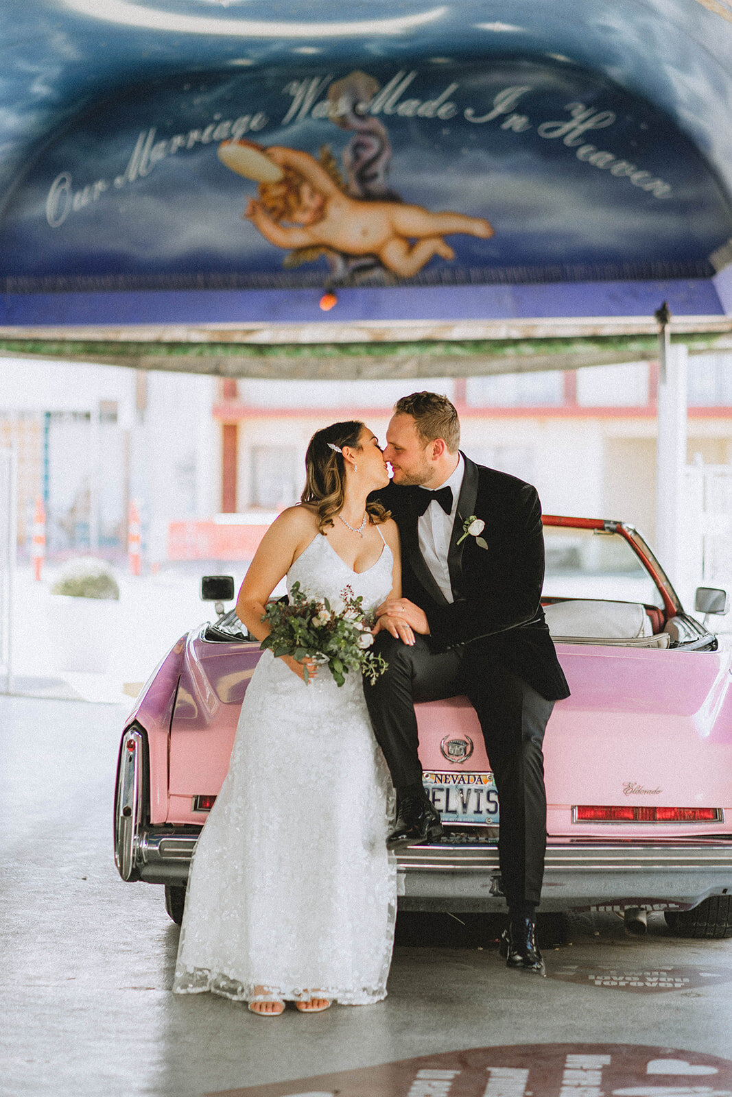 A Little White Chapel Wedding Downtown Las Vegas Elopement Photography Packages Pink Cadilliac-0148