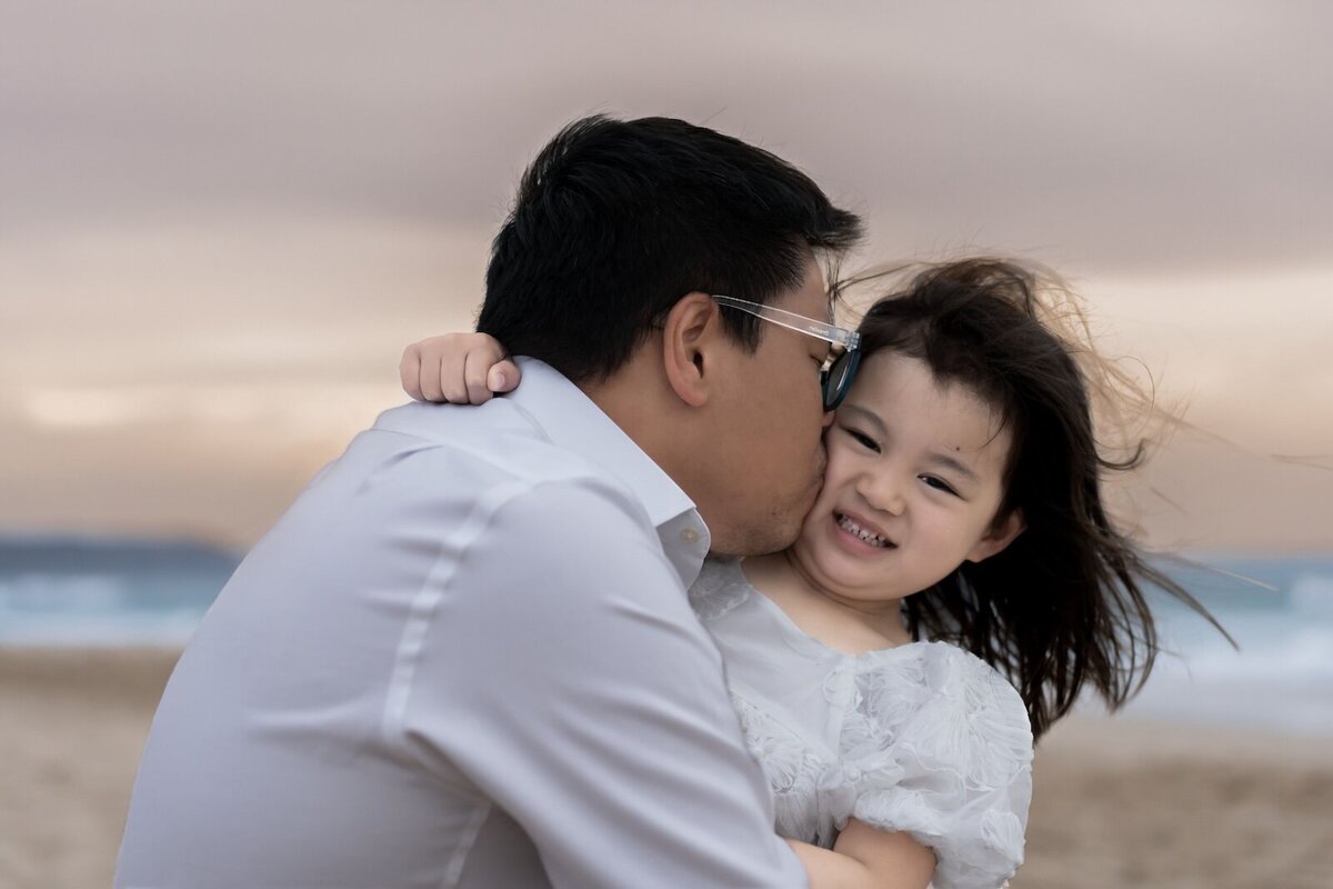 Brisbane-Family-Portrait-Boy-Girl-on-Beach-during-Sunset-11