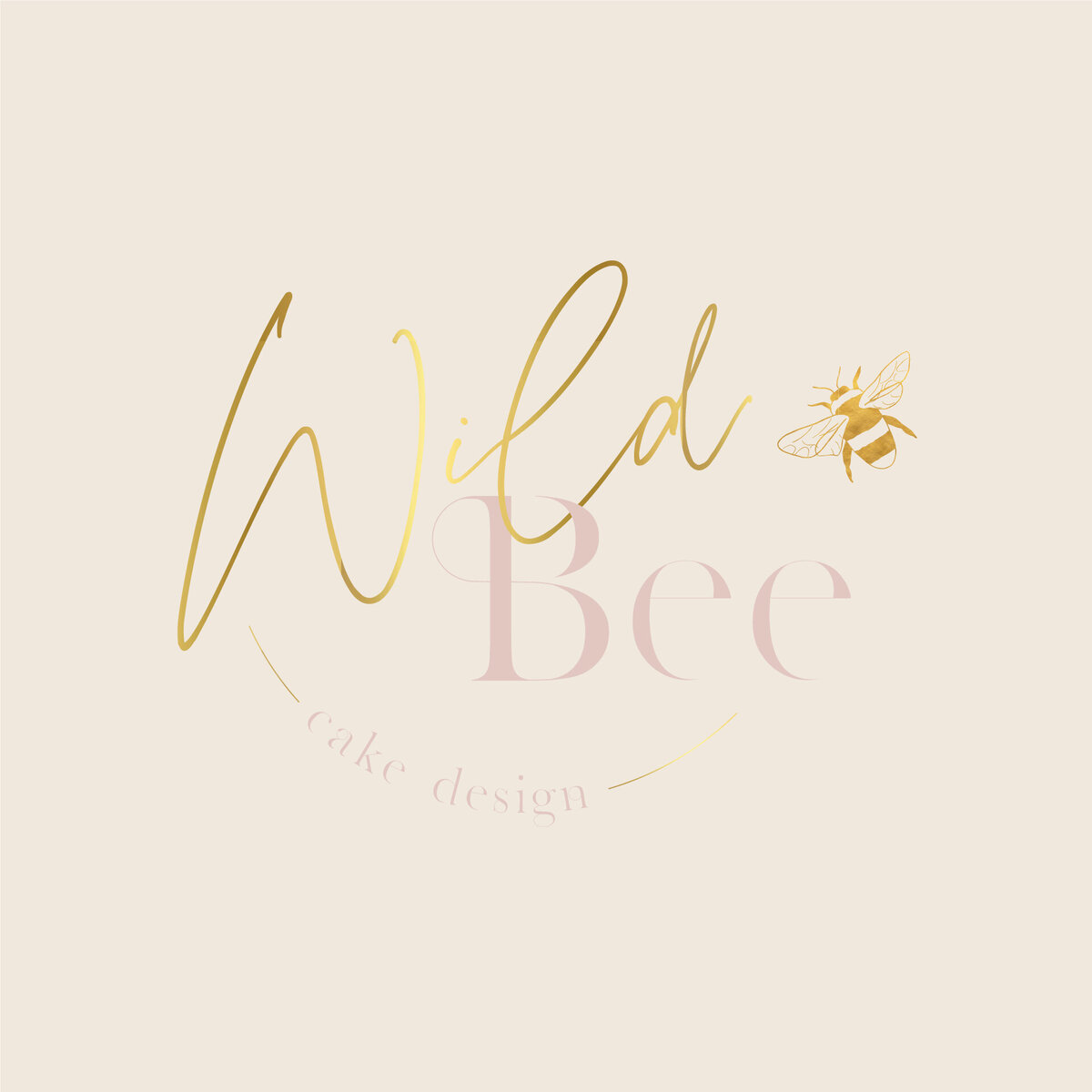 WildBeeCakeDesign_GoldFoilLogo_Blush-01