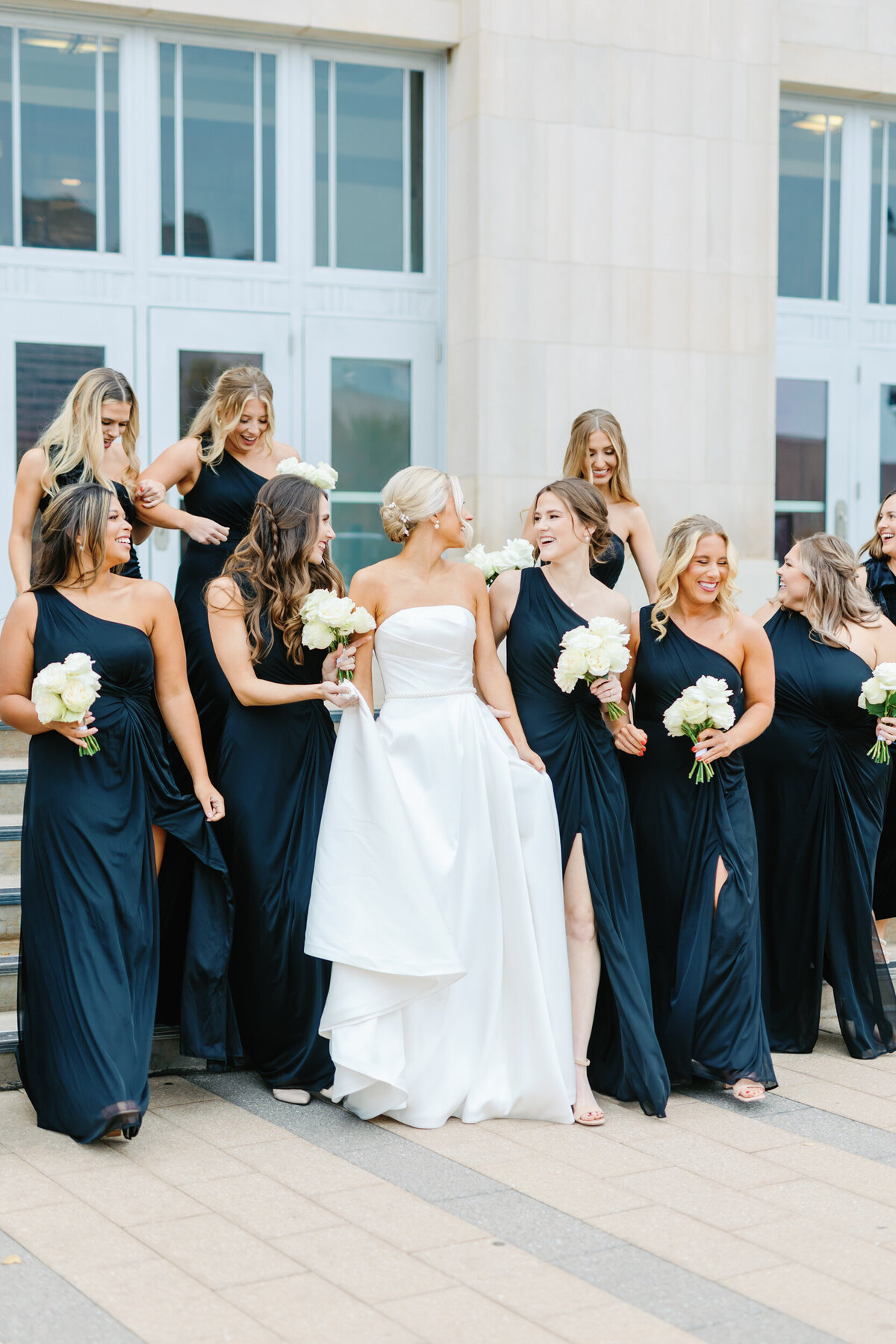 Black and White Wedding at Civic Center_ OKC-3