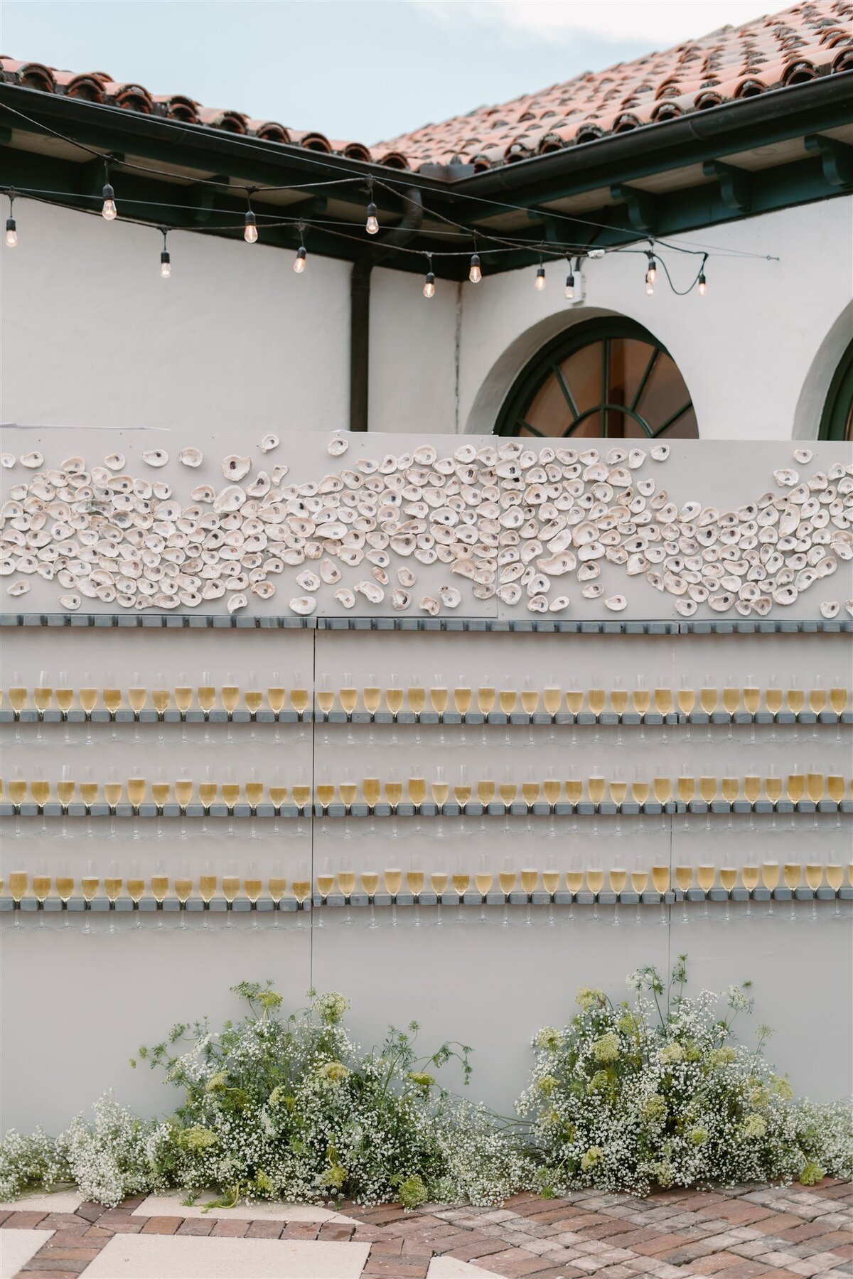 escort card display with oysters