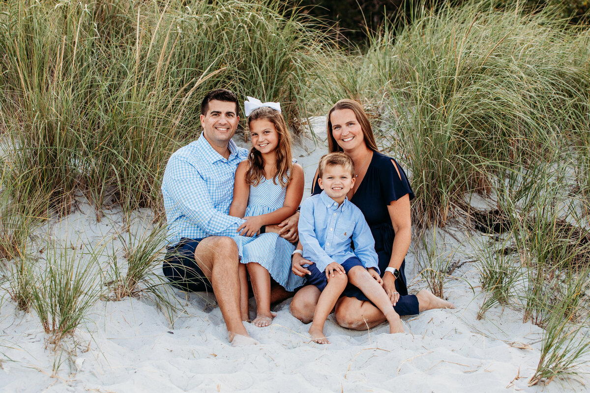 preppy family beach photo