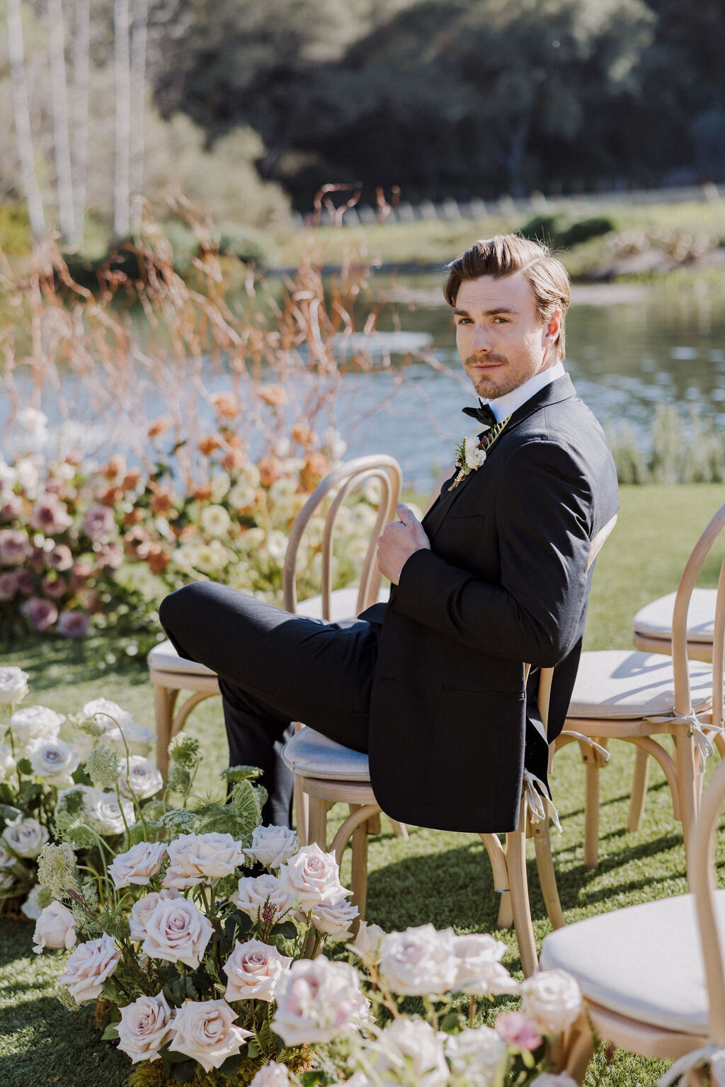groom monserate winery wedding editorial, timeless, candid