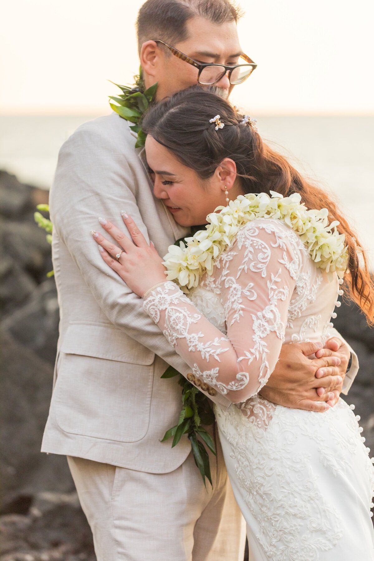 Intimate vow exchange by Big Island photographers
