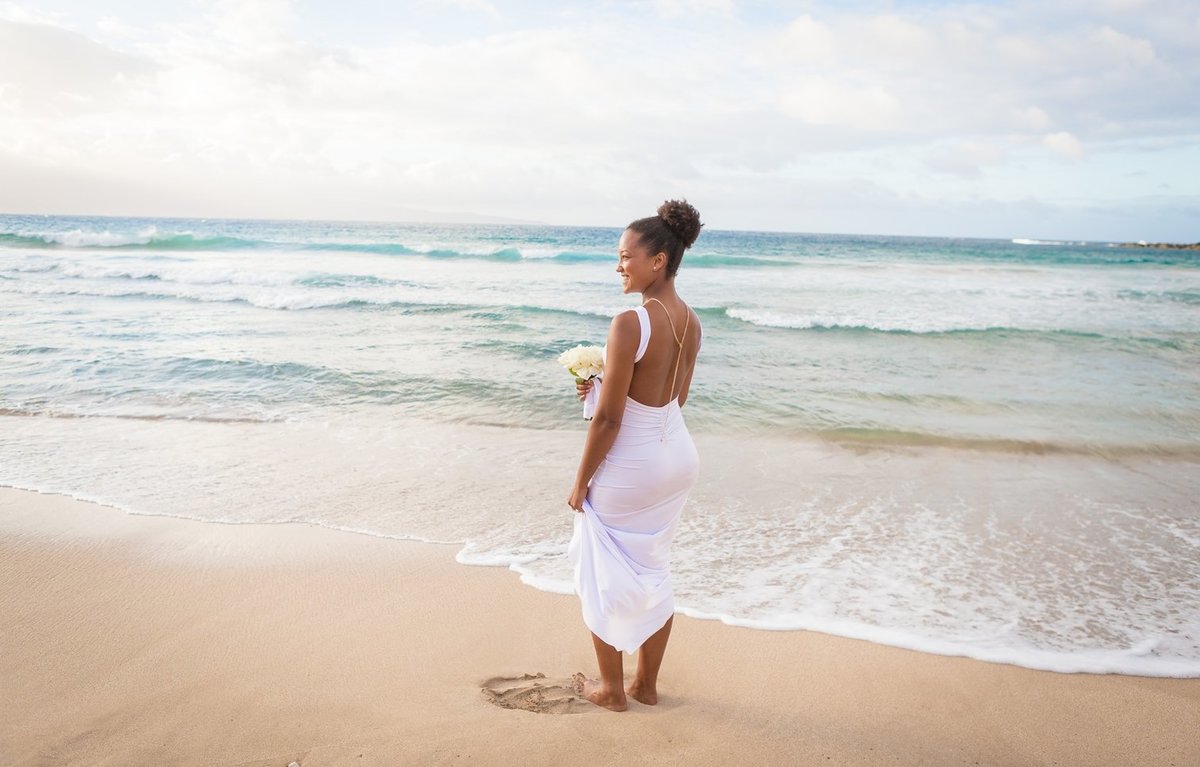 Capture Aloha Photography at The Westin Maui Resort and Spa with Bride at the beach