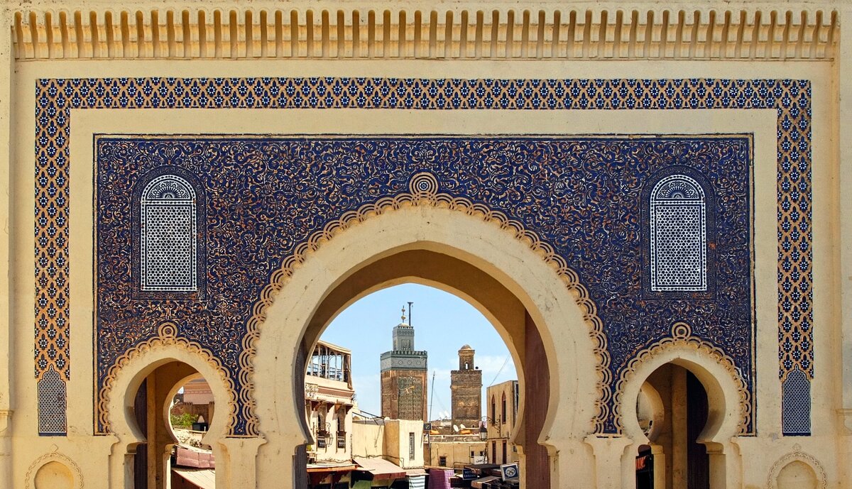 Waterstone - Travelive - Morocco - Luxury Destination Management Company - Bab Boujeloud, the Blue Gate in Fez, Morocco