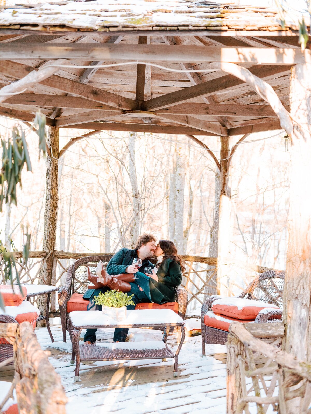 Jamie & Will Blowing Rock NC Winter Engagement Session_0730