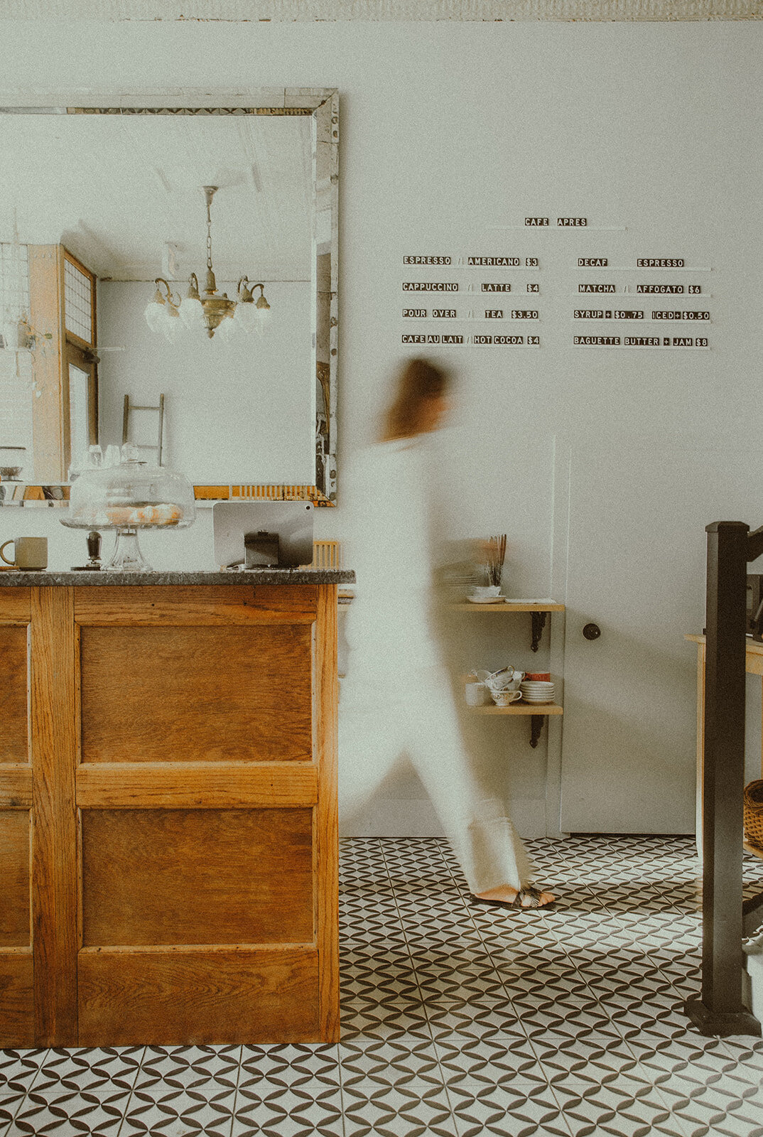 Parisian inspired cafe interior