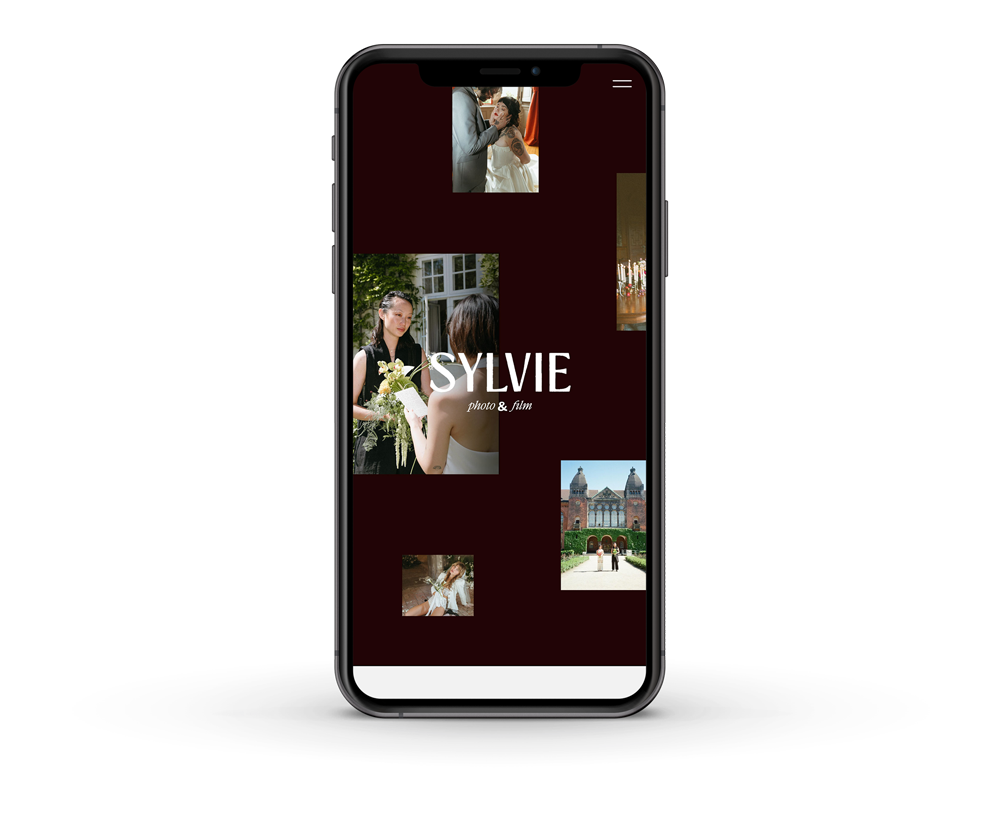 Sylvie showit website template for photographers mobile mockup