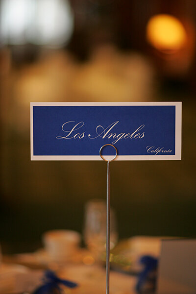 Table Number Blue Gold StudioCaroline