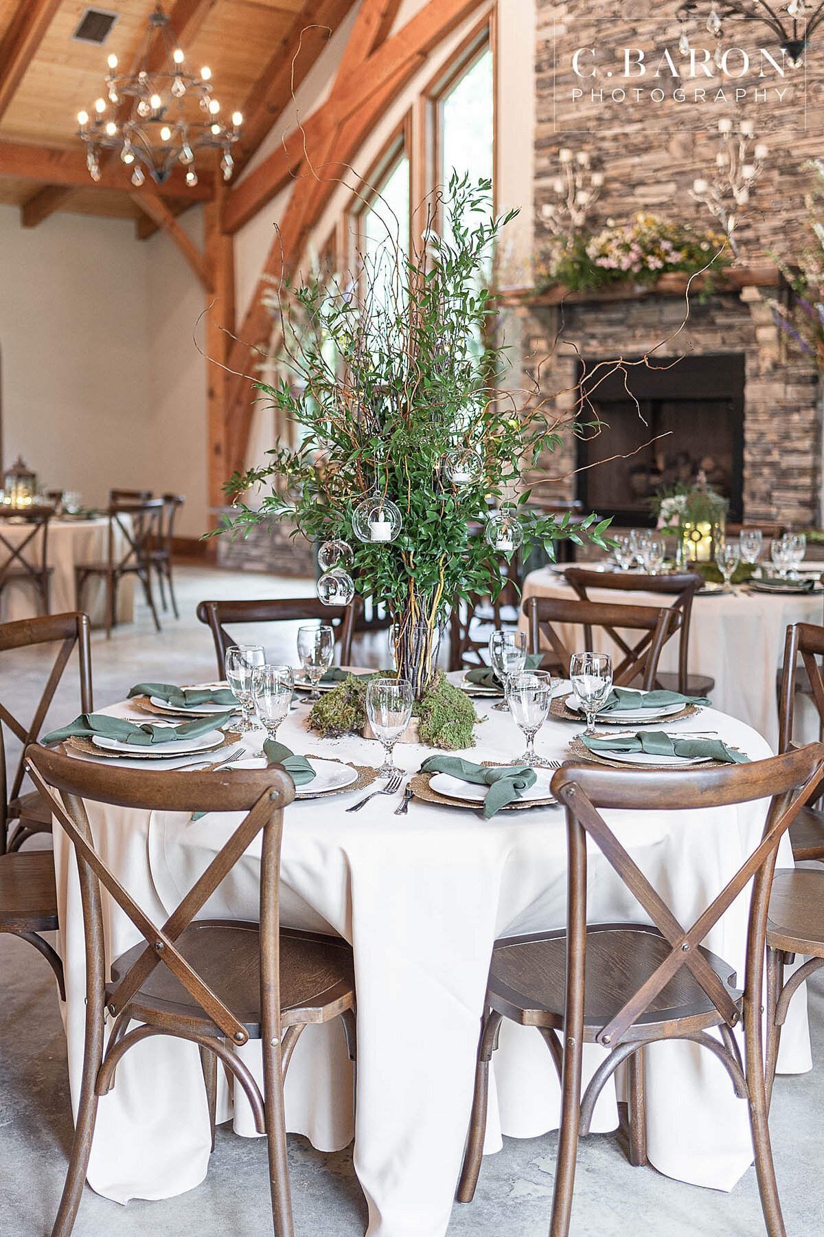 Woodland Farmhouse Chairs Wedding Venue