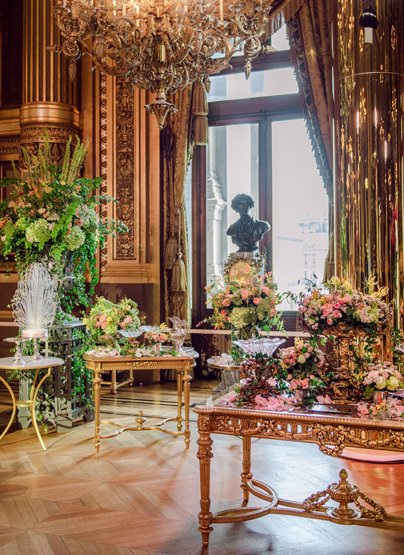 Opera Garnier Reception Marie Antoinette Theme Wedding17