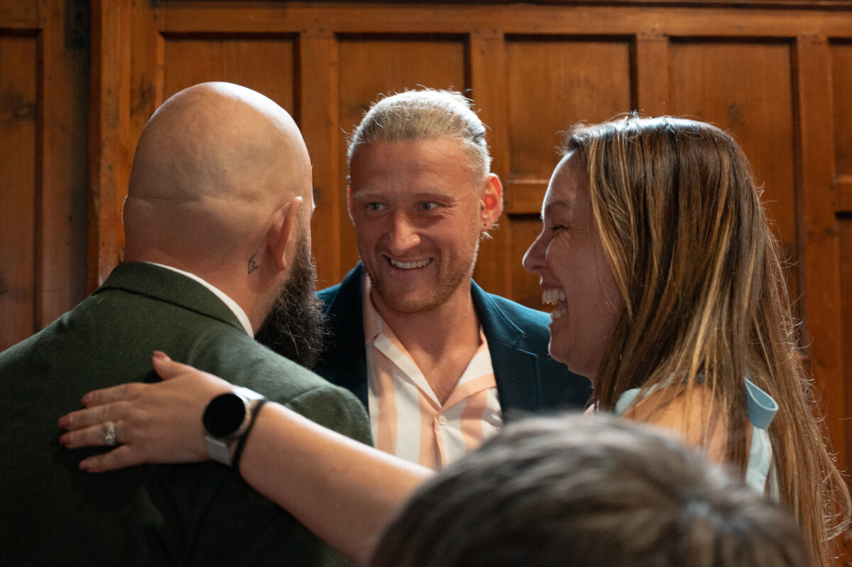 Guest candid reactions before wedding ceremony - candid captures - manchester wedding 