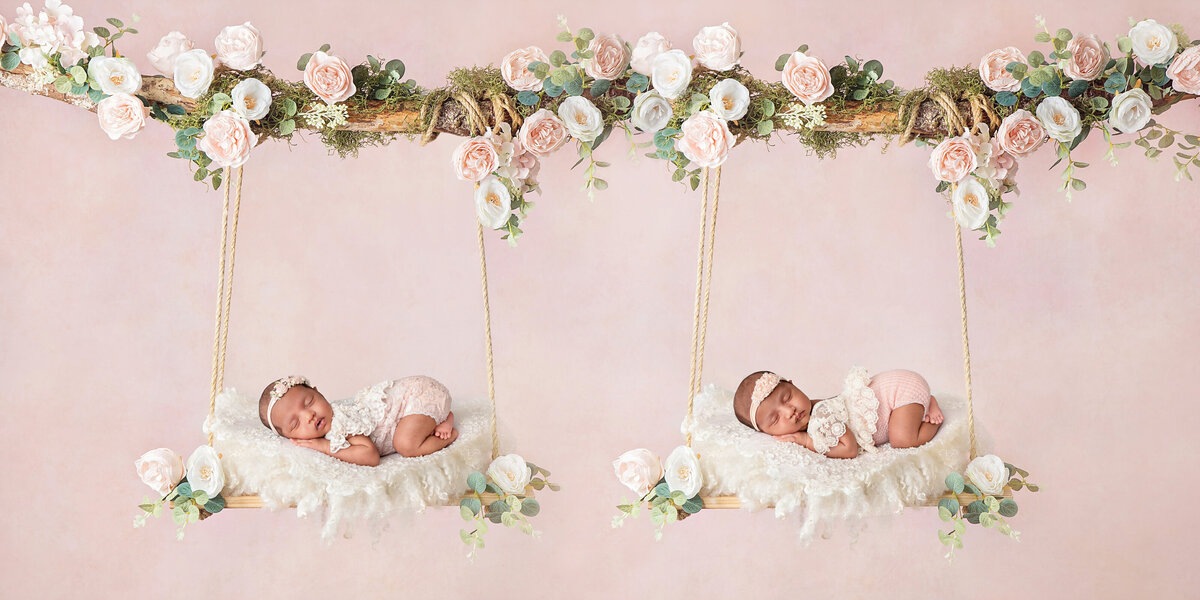 2024-07-18 - Anaisha & Anaira's Newborn Session - Gold - 31 days (Sharouna Auckloo - Brampton)Composite_1