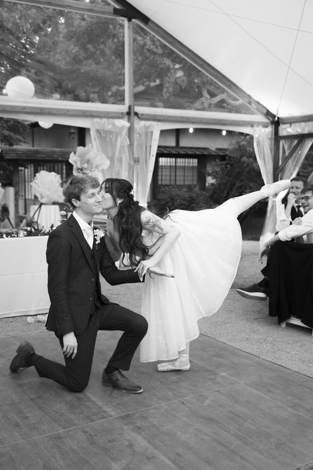 Bride and Groom at Wedding Reception