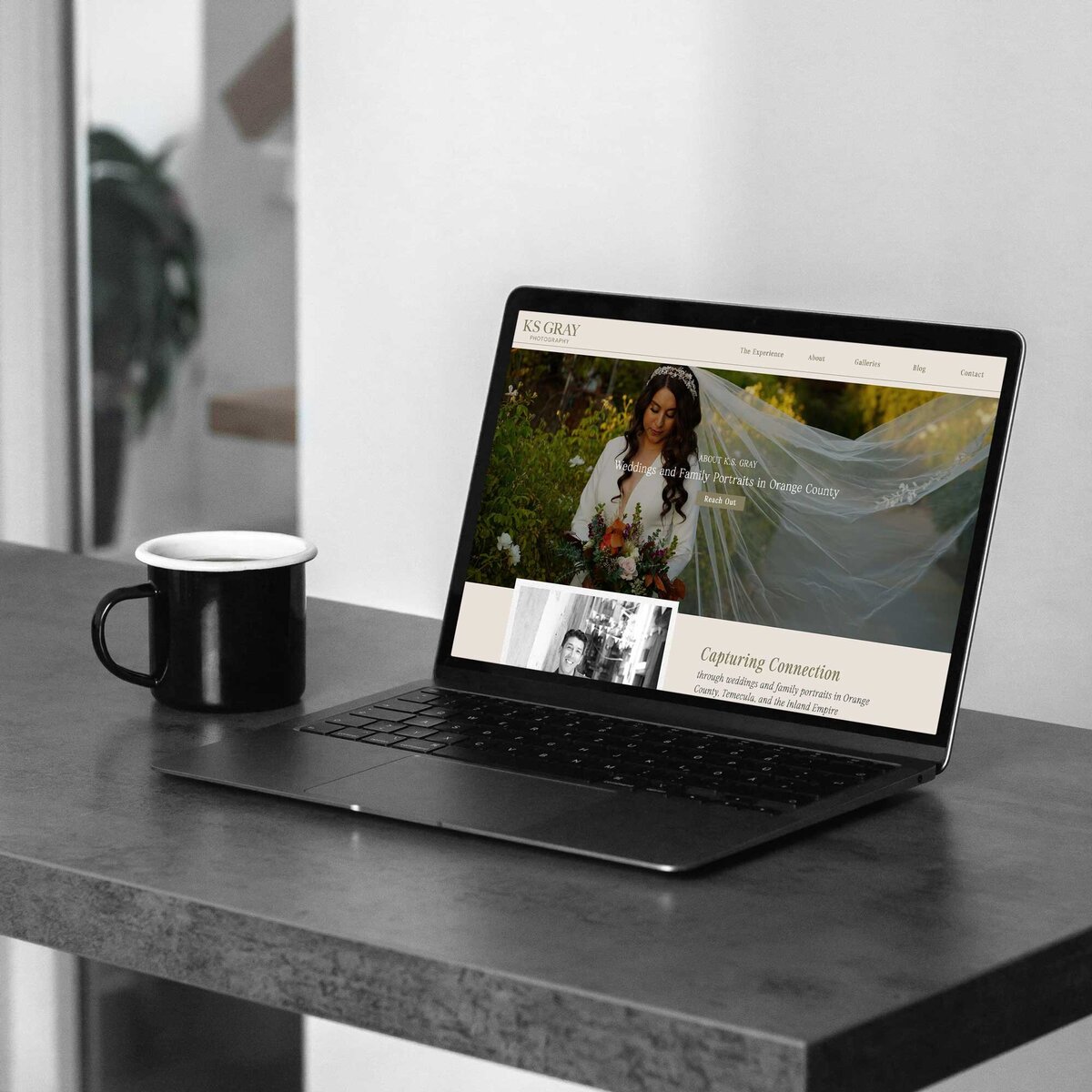 custom Showit website design for a wedding photographer in Orange County