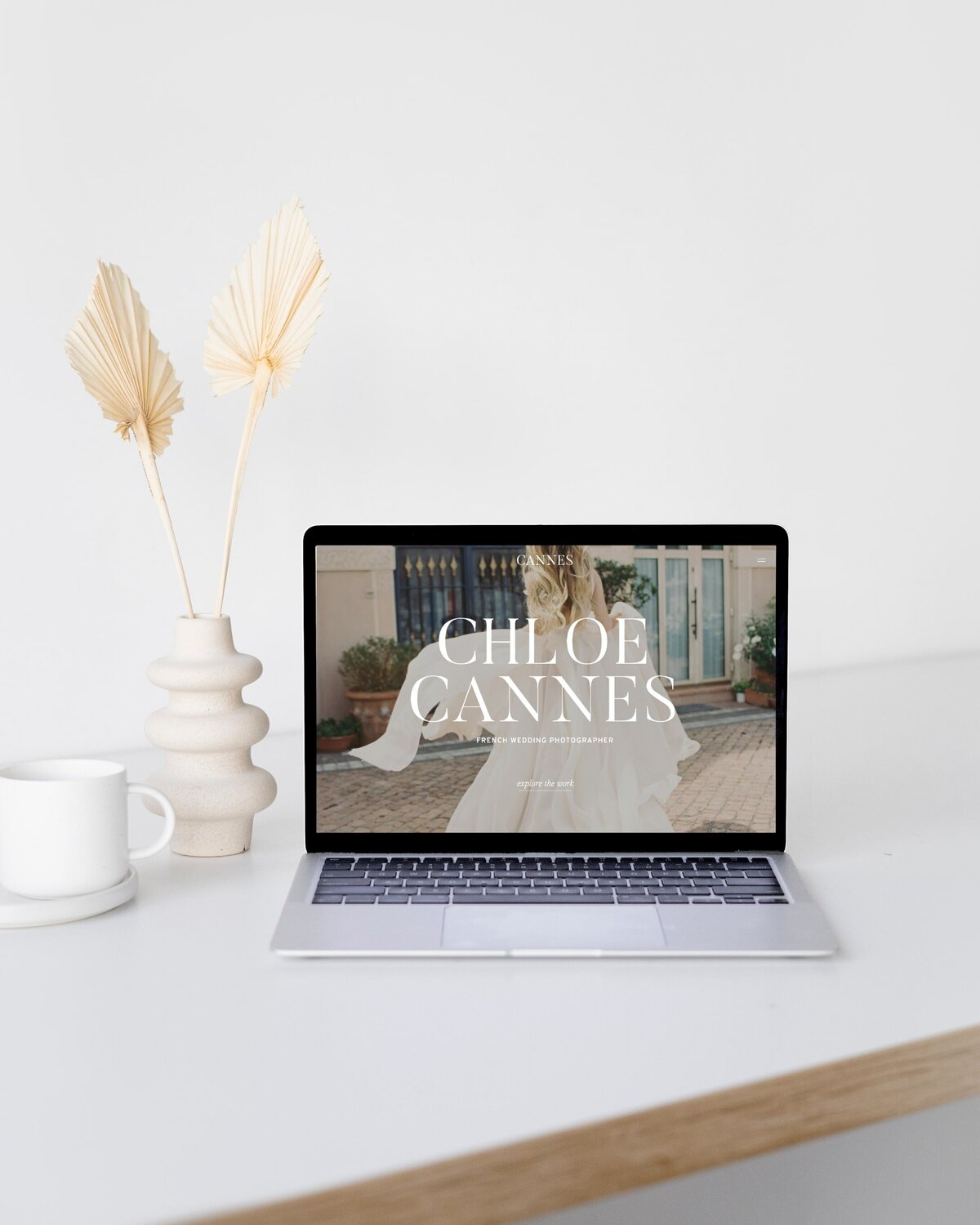 Cannes Showit Website Template pageparadise laptop mockup