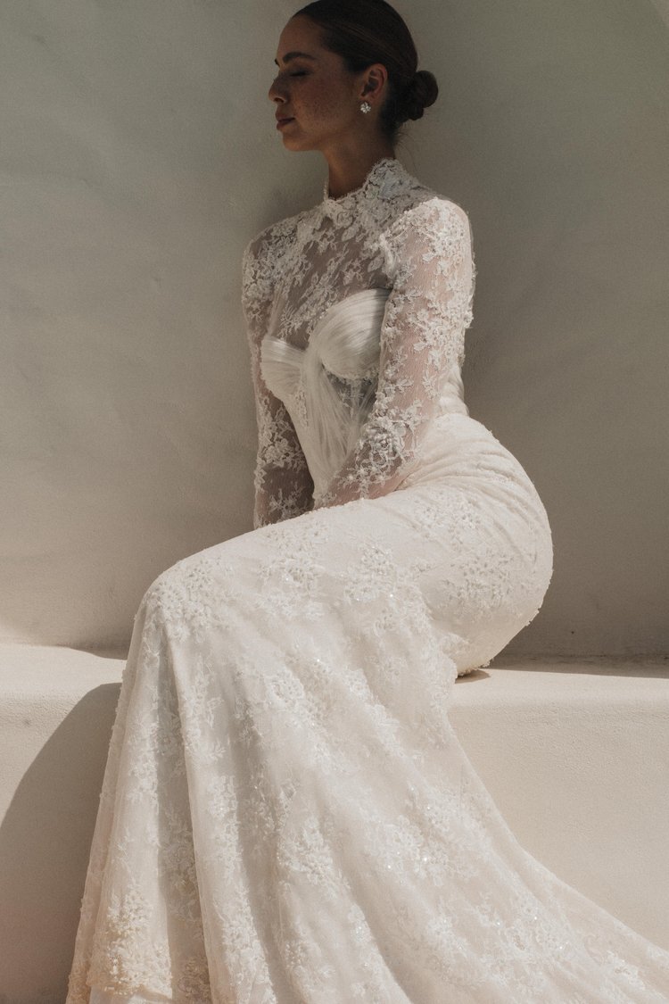 Lace Alena Leena Wedding Gown