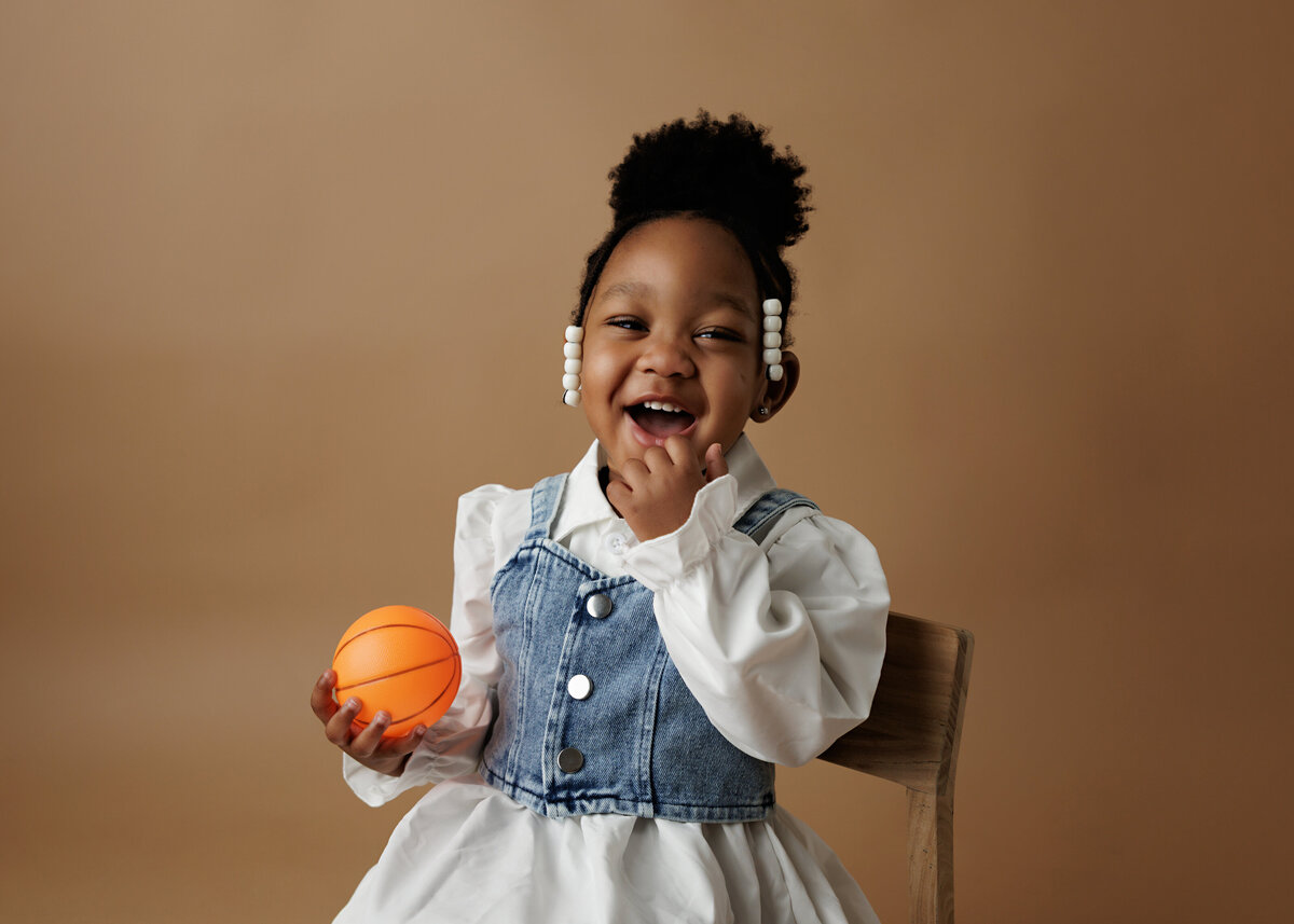 personality portraits children's milestone session at newport news virginia studio