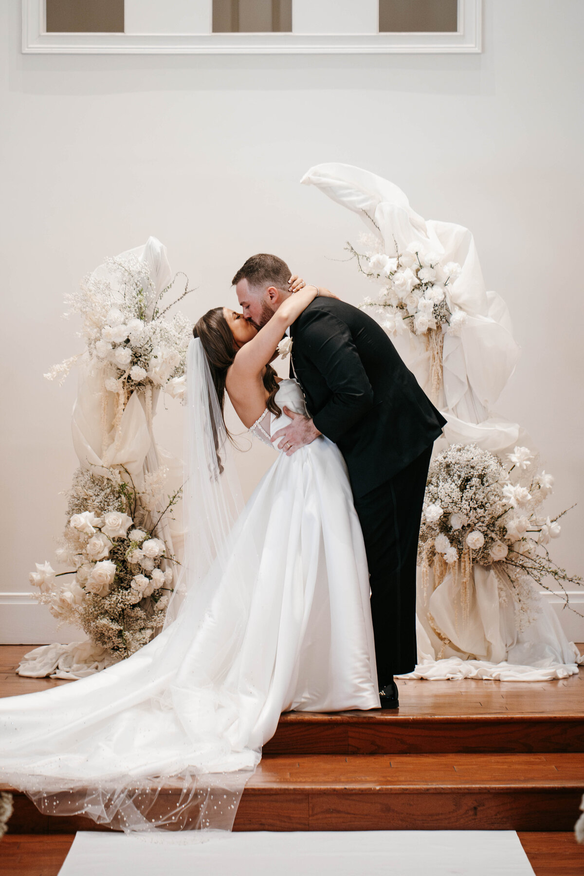 Bride and Groom kissing
