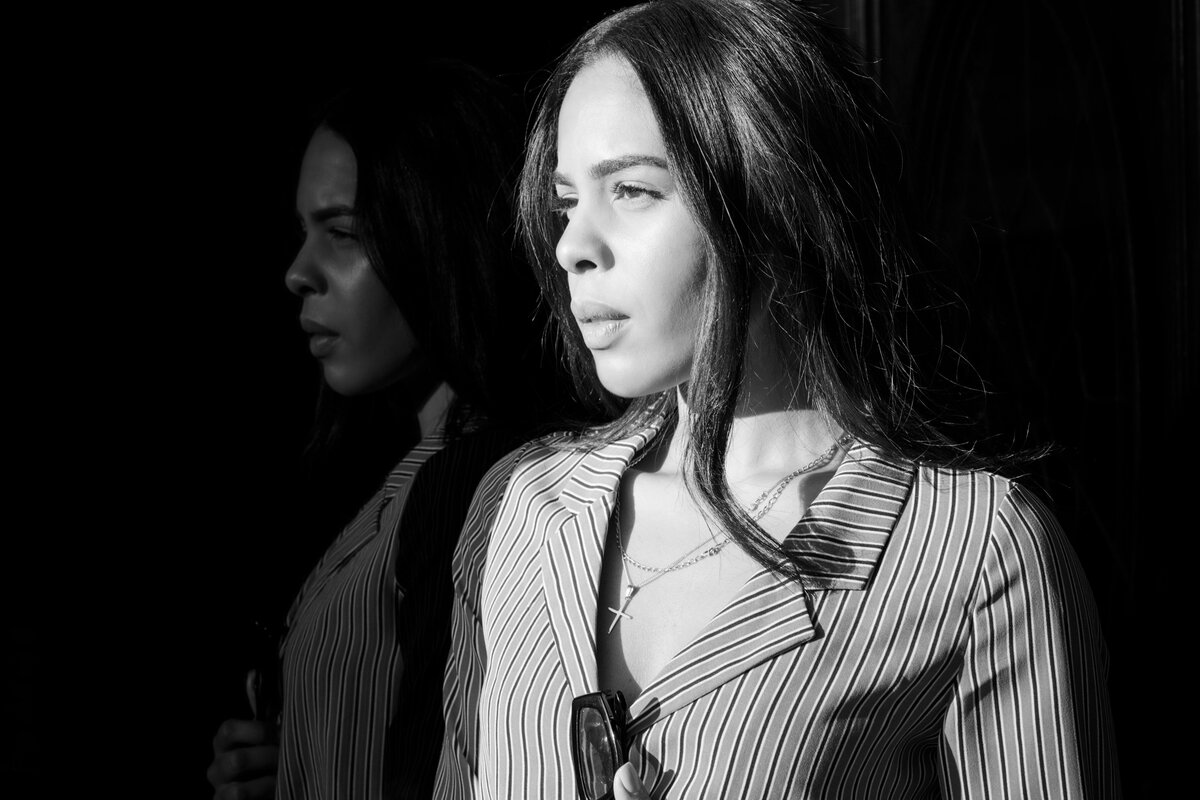 Monochrome Photo Of Woman