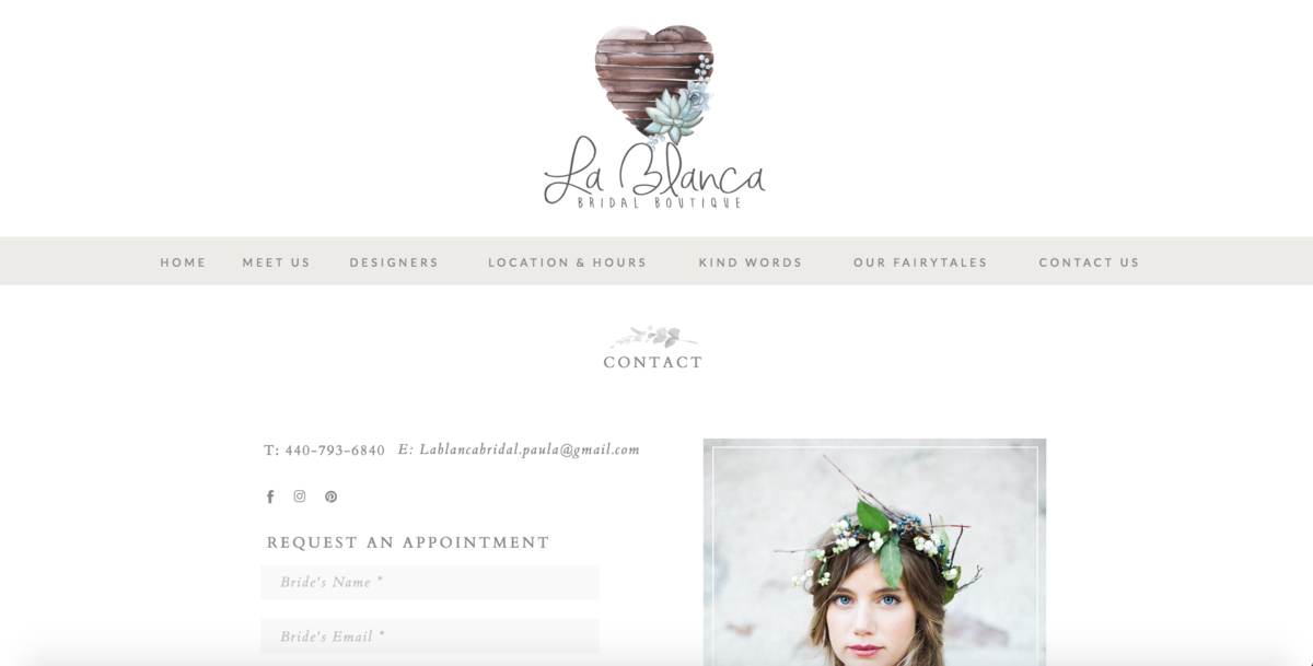 Contact La Blanca Bridal Boutique