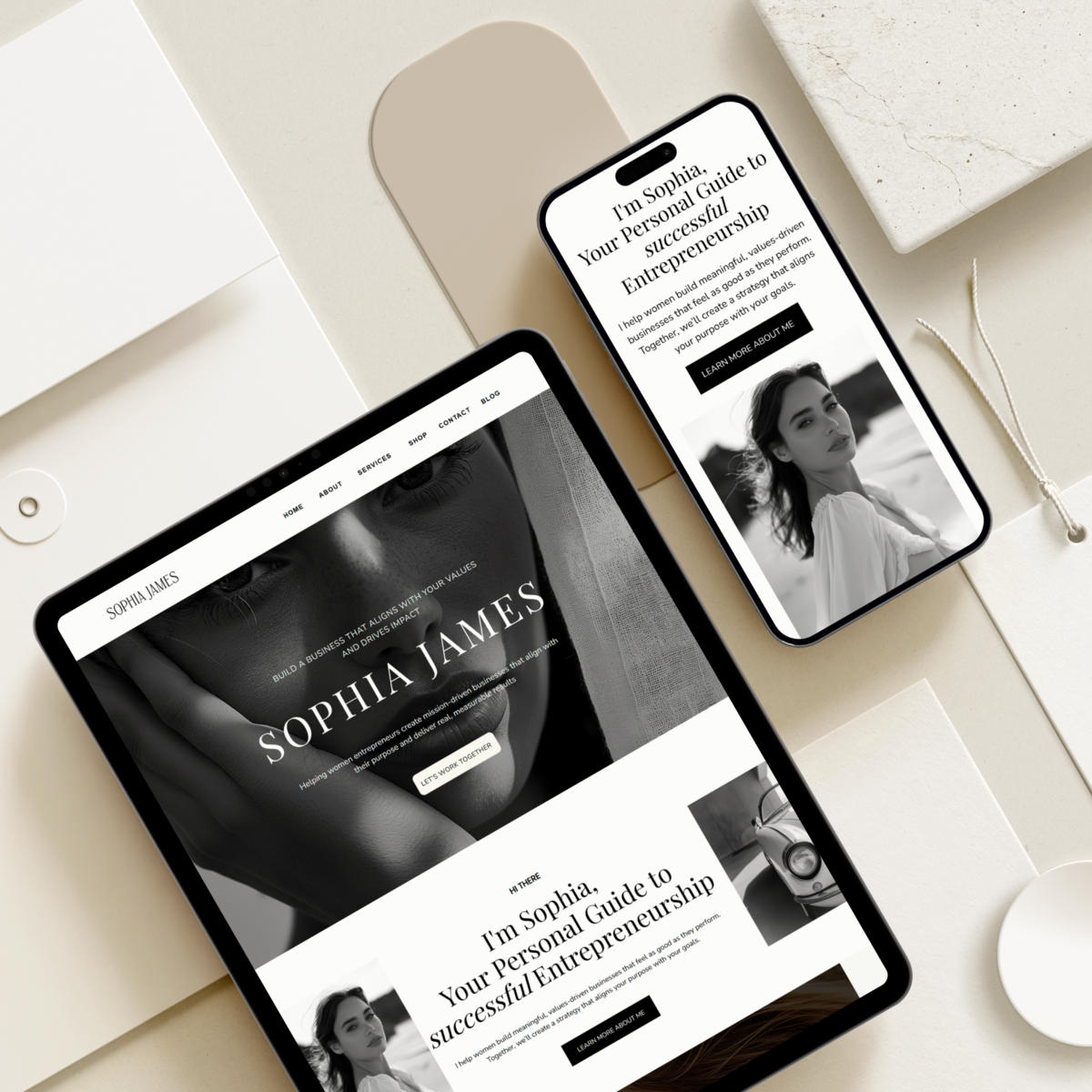 Sophia James Website mockup-SM