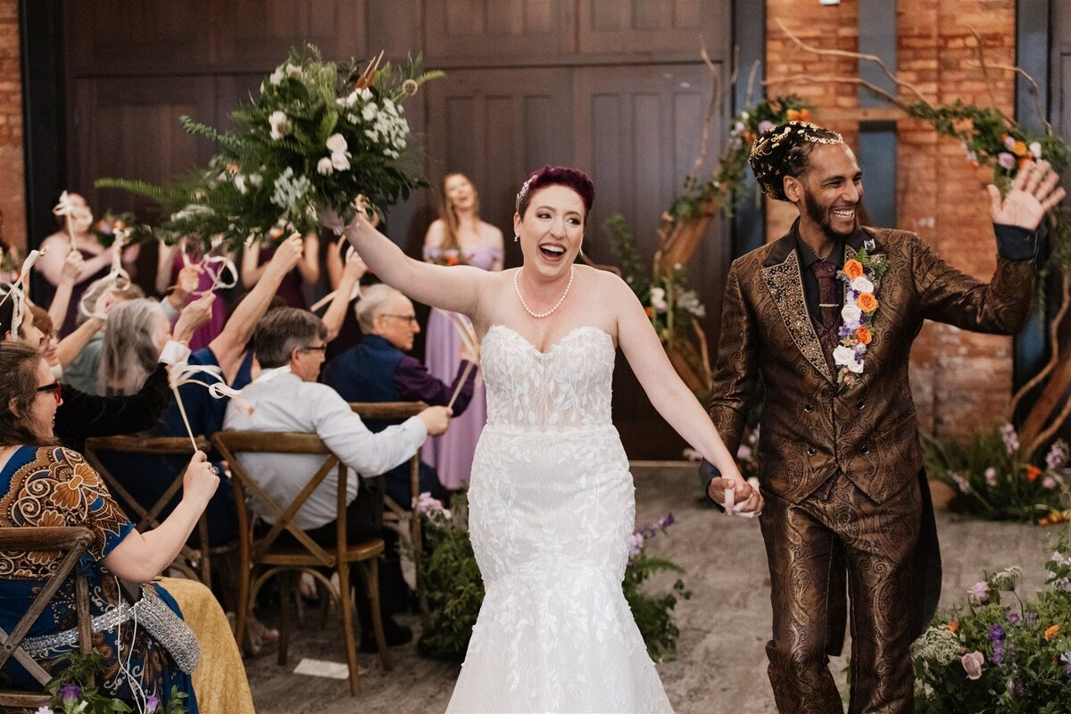 23 - Armature Works Social Room Wedding Ceremony Recessional - Tampa Bay Wedding Planner