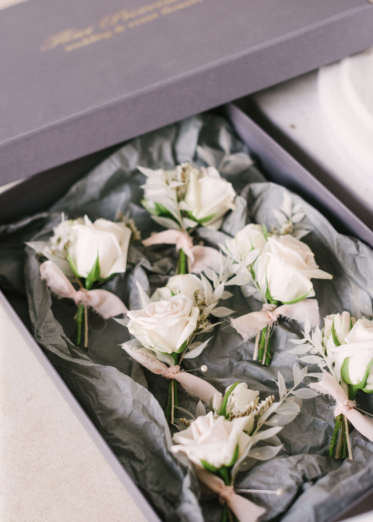 buttonholes in box