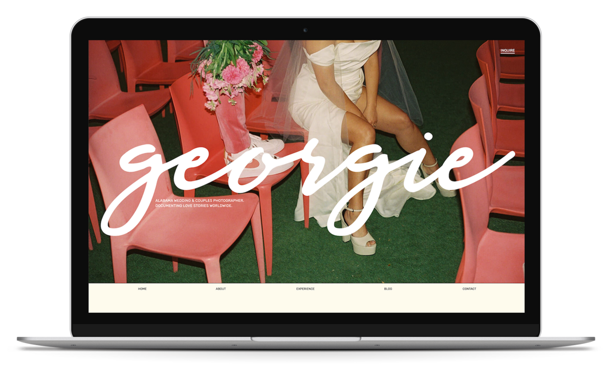 Georgie showit website template mockup