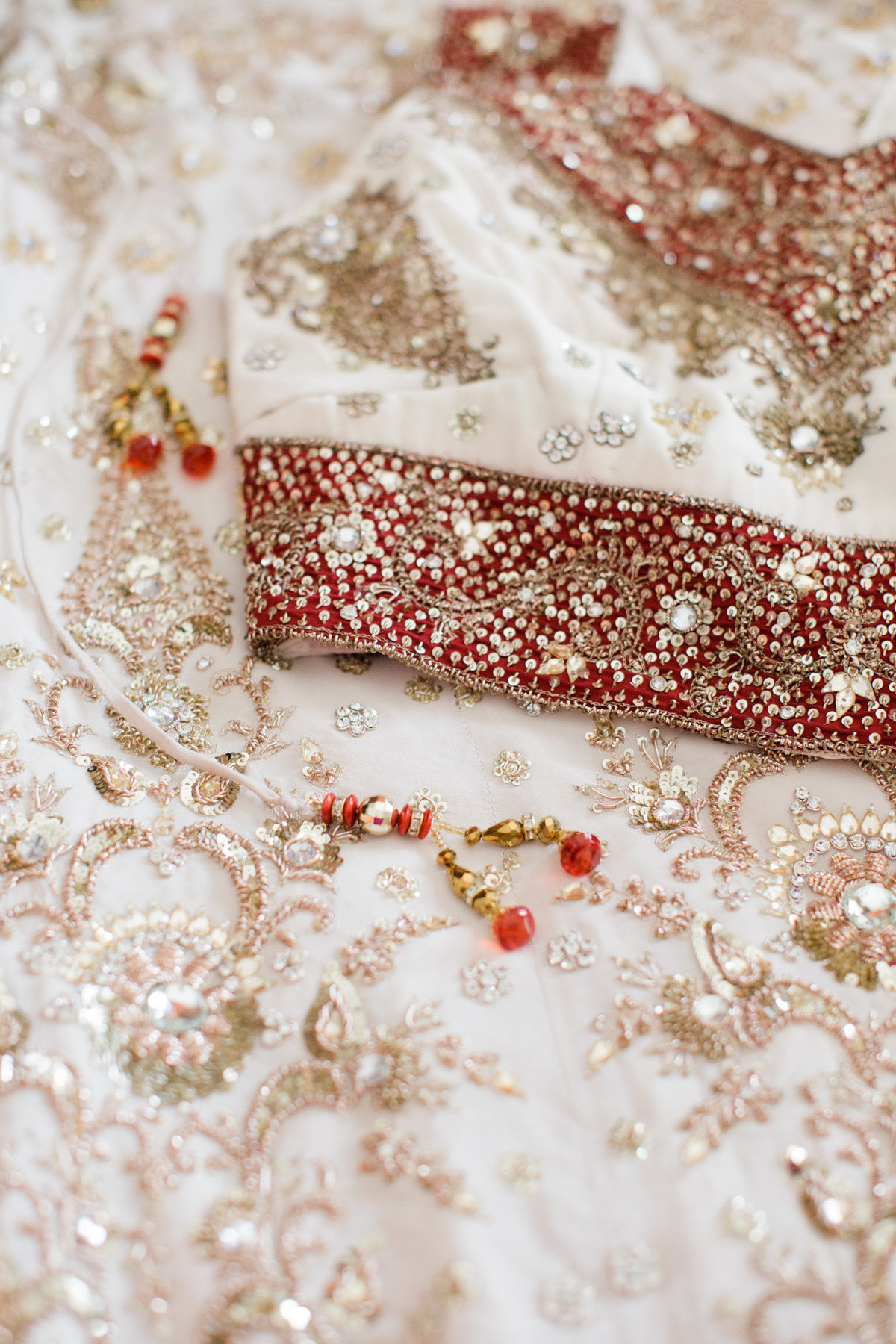 Wedding Sari details captured by destination wedding photographer Rebecca Cerasani