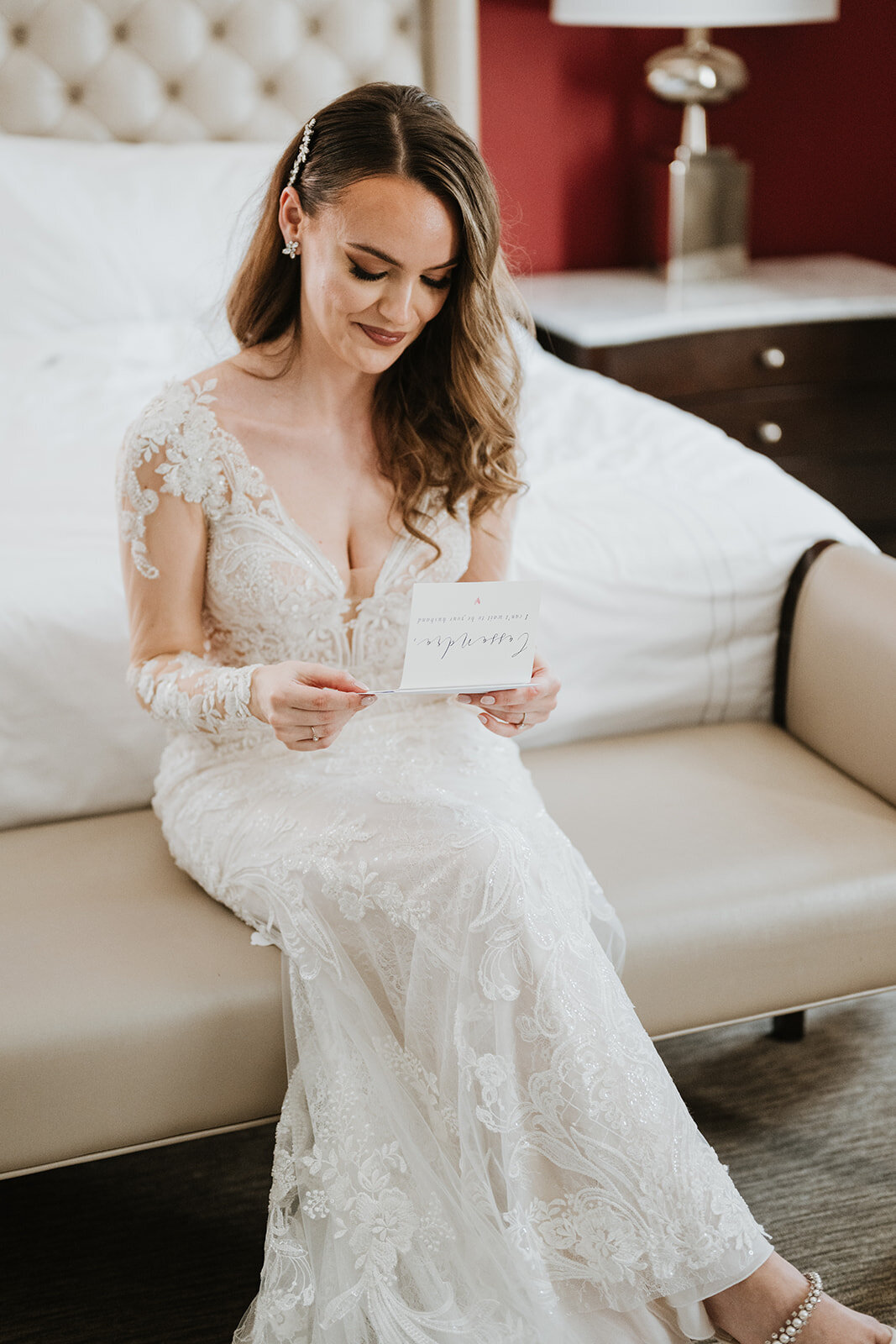 Bride Reading Letter